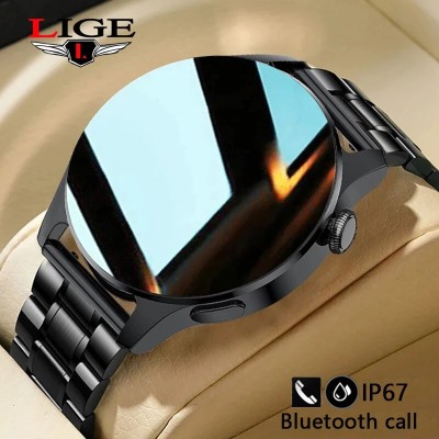 2023 LIGE Bluetooth Call Smart Watch Men Full Touch Sport Fitness Watches Waterproof Heart Rate Smartwatch Man Android IOS,Male watch,sport male watch,sport watches men waterproof,waterproof digital sports watch,smart watches,blood pressure sleep monitor,smartwatch fitness,watches heart rate