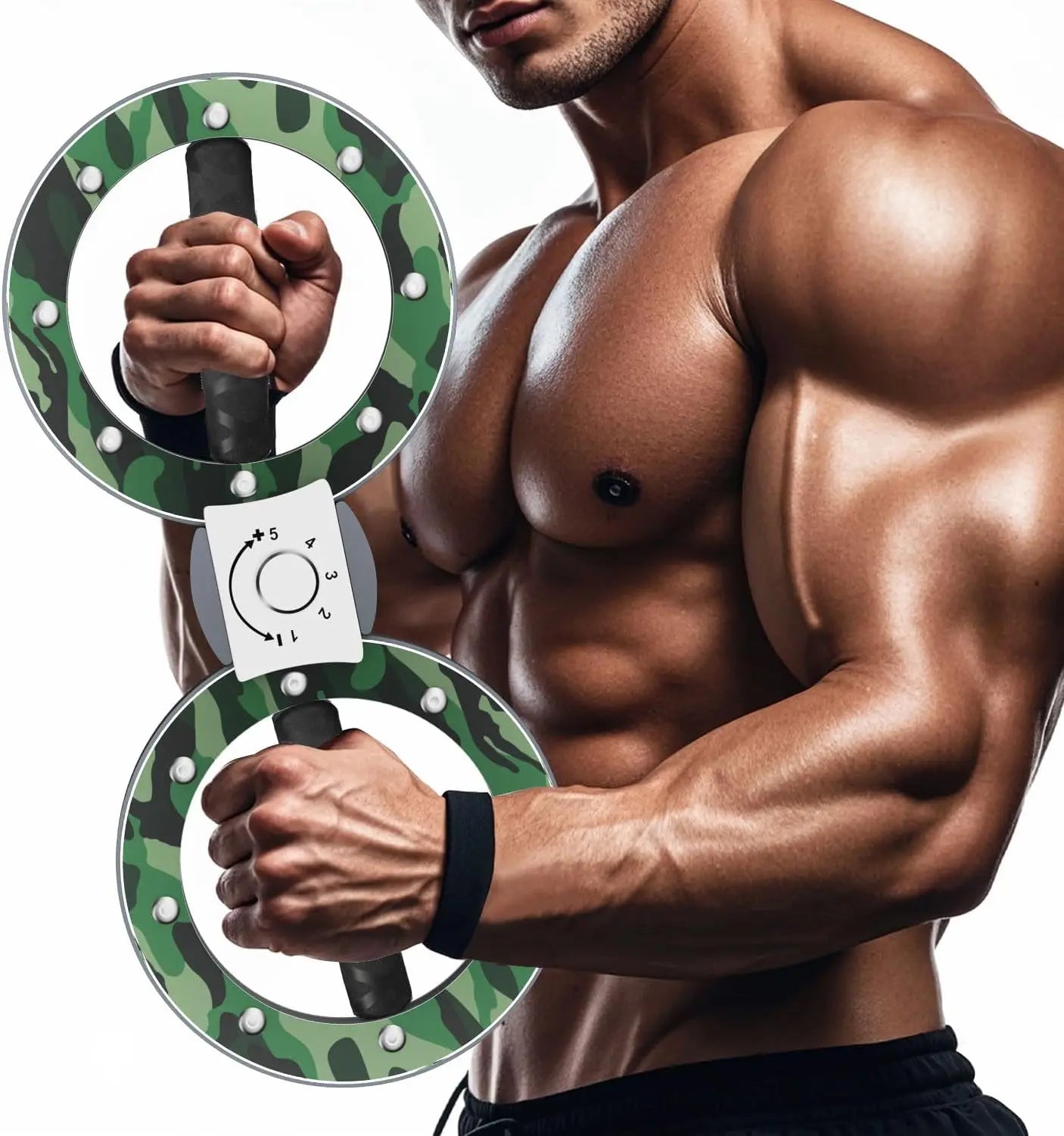 Burn Machine - Arm Exercise Equipment with 12LB Adjustable Resistance,Forearm Strength Trainer for Men&Women with 360 Degree Rot