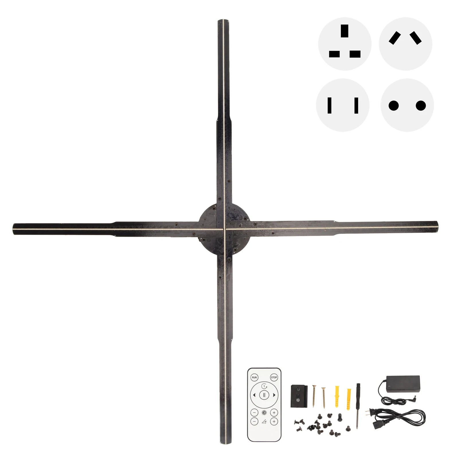 3D Hologram Fan  HD 722 LED Support Phone APP PC WiFi Holographic Advertising Display with Remote Control