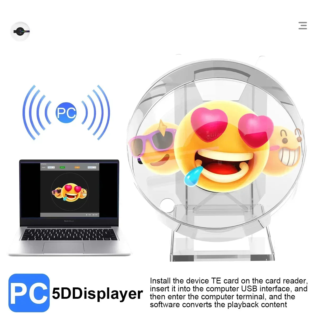 Mini 3D Hologram Projector Fan Led Sign Advertising Logo Light with Transparent Cover Commercial Hologram Projector Home Decro