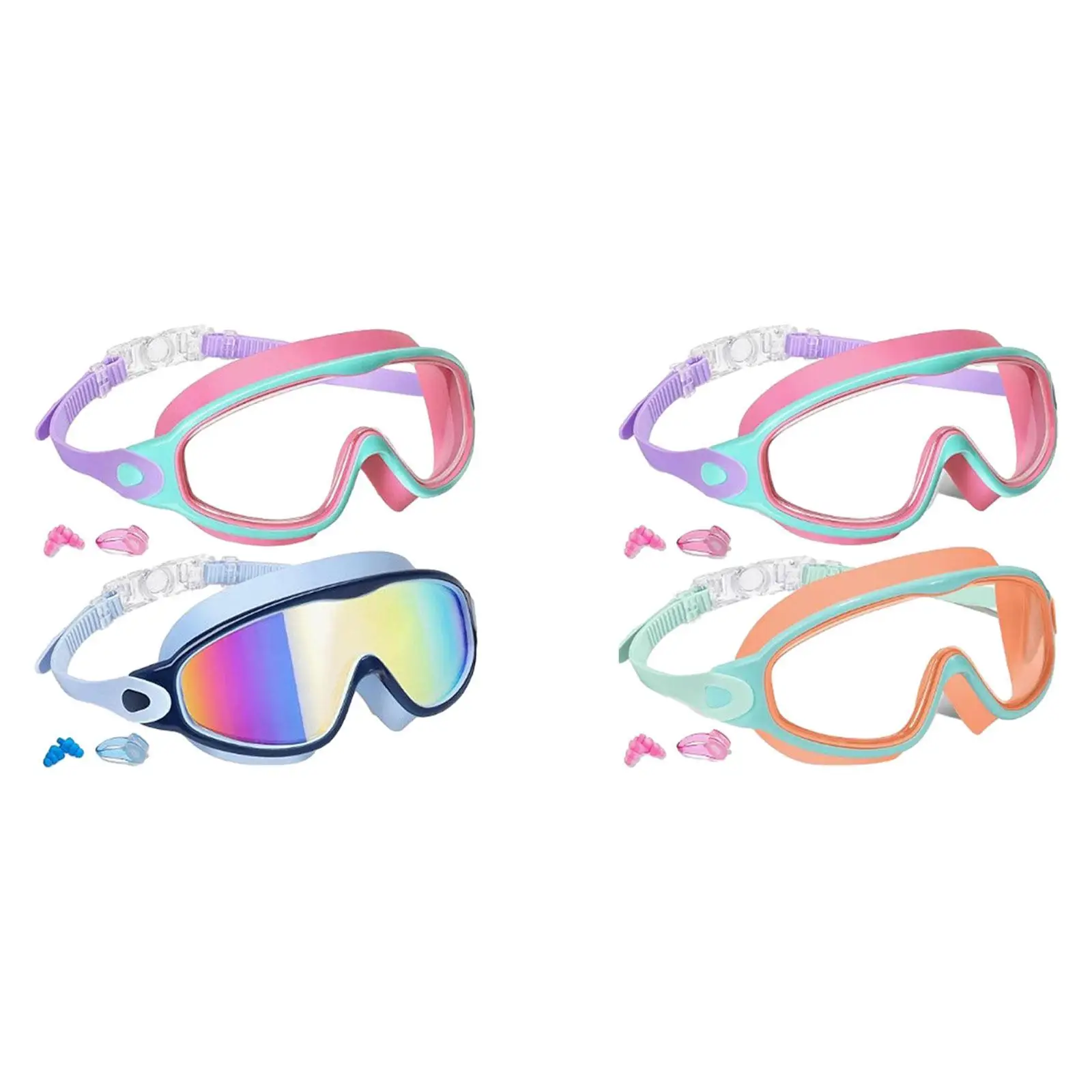 2Pcs Kids Swim Goggles for Kids 3-15 Years Old Professional Child Goggles