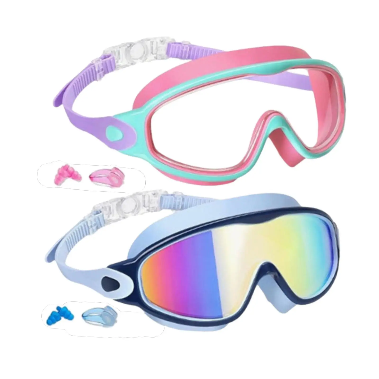 2Pcs Kids Swim Goggles for Kids 3-15 Years Old Professional Child Goggles