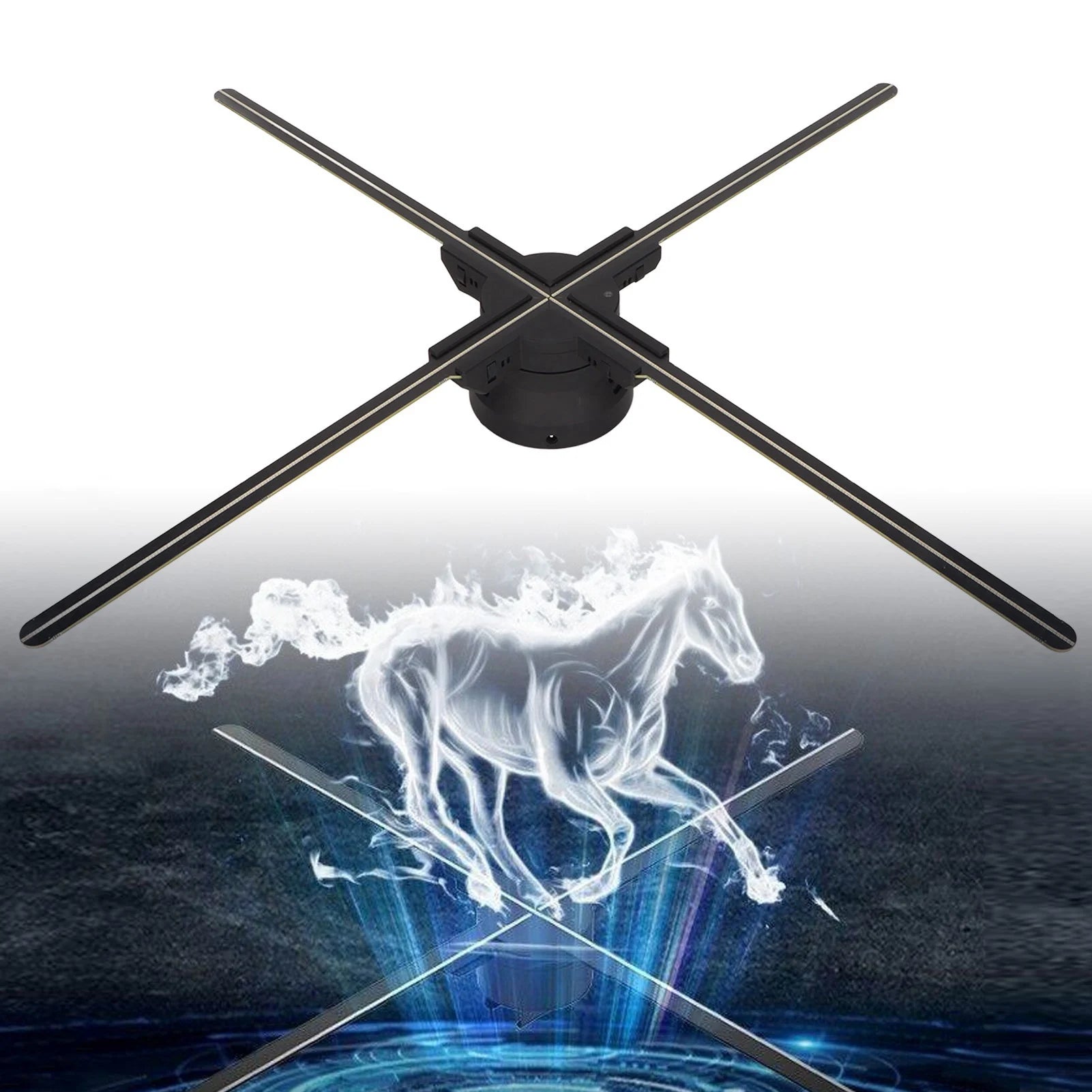 3D Hologram Fan Display 1024x768P WiFi APP Control Holographic Advertising Machine for Win Exhibition 3D Hologram Fan Display
