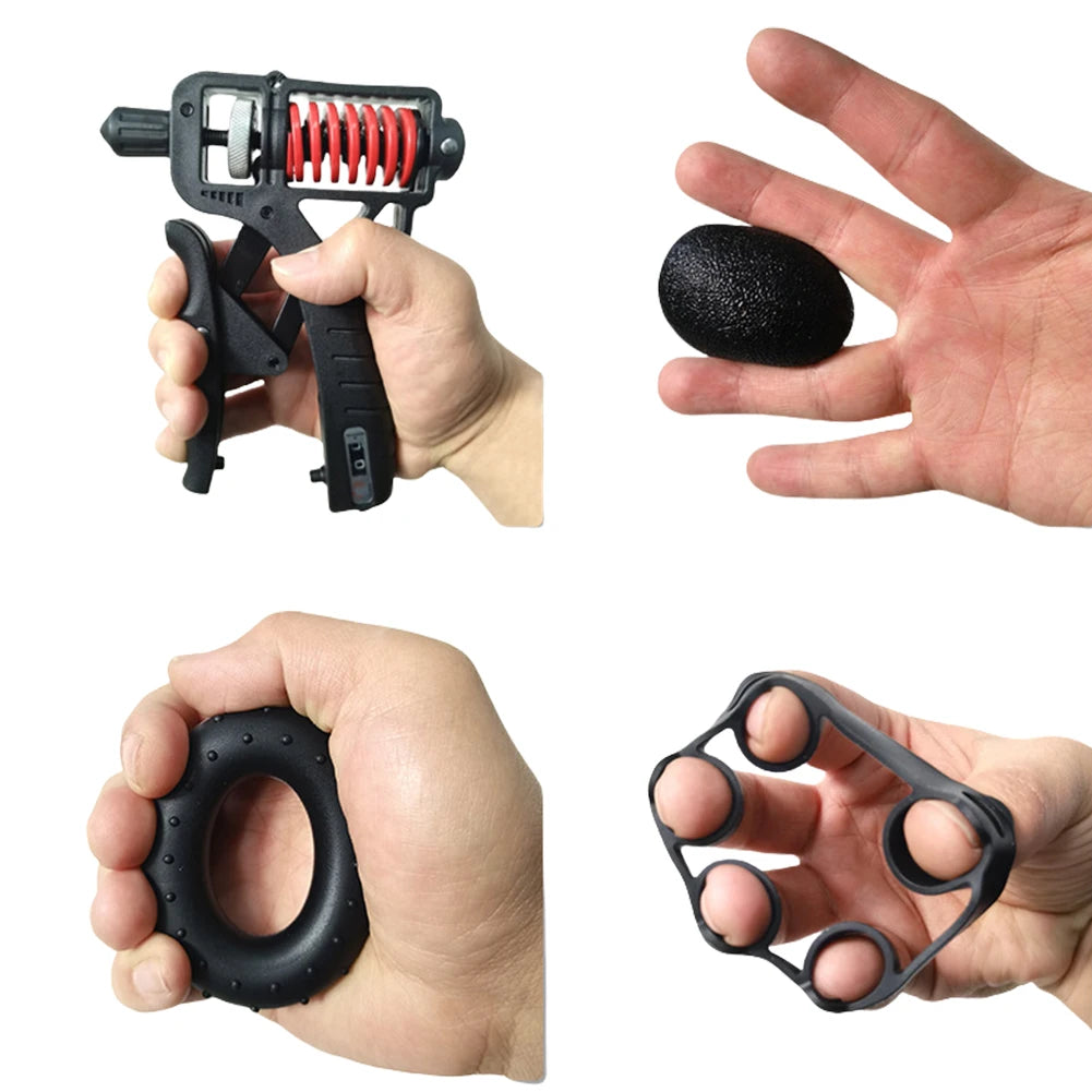 6Pcs Set Wrist Strengthener Multi-Function Grip Strength Trainer Ergonomic Finger Exerciser for Workout Equipment