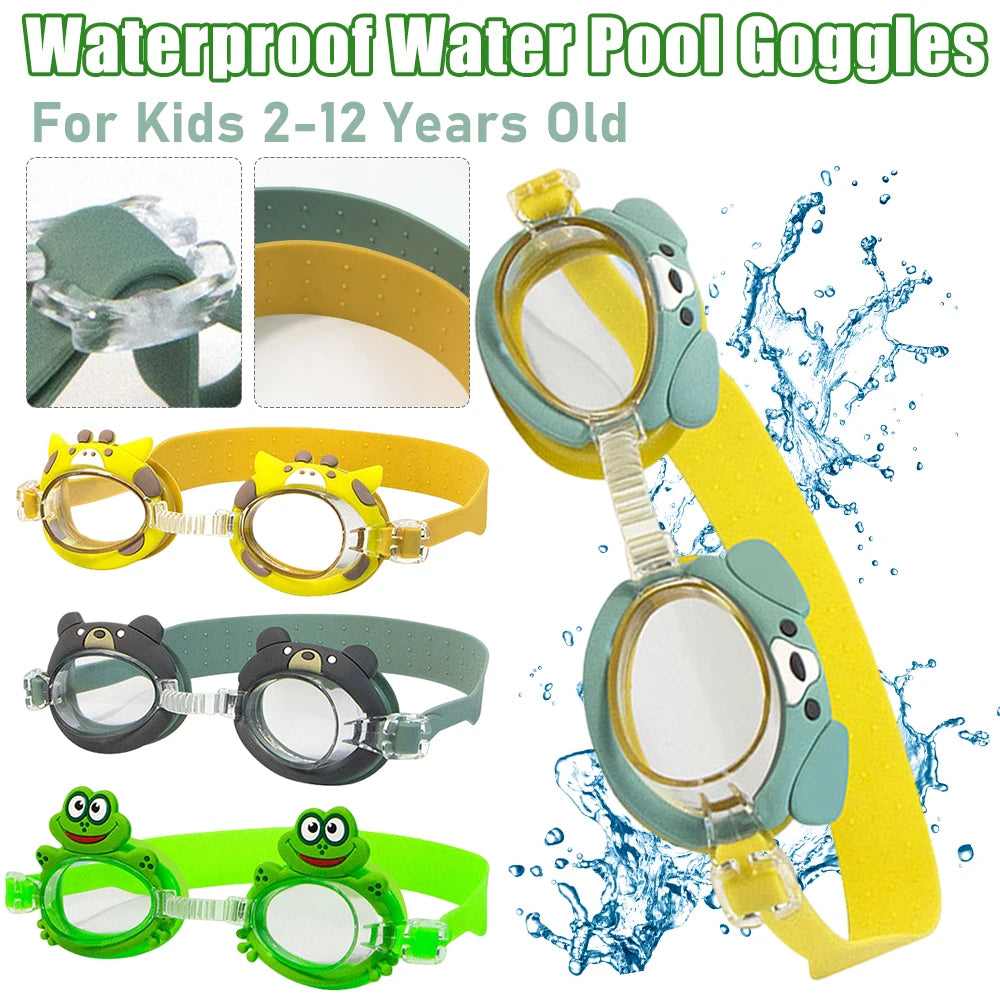 Cartoon Swimming Goggles Anti-fog Adjustable  Cartoon Swimming Eyewear Waterproof Water Pool Goggles Swimming Accessories  ﻿