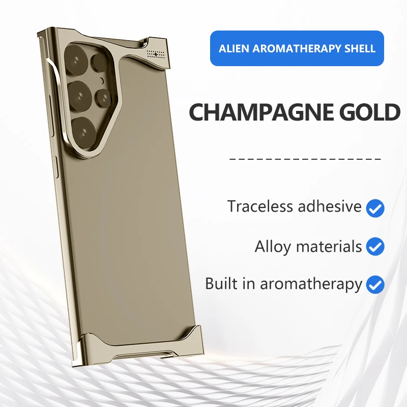 Metal Heat Dissipation Phone Case For Samsung Galaxy S23 S24 25 Ultra Plus Thin Light Irregular Aluminum Bumper For Galaxy S25