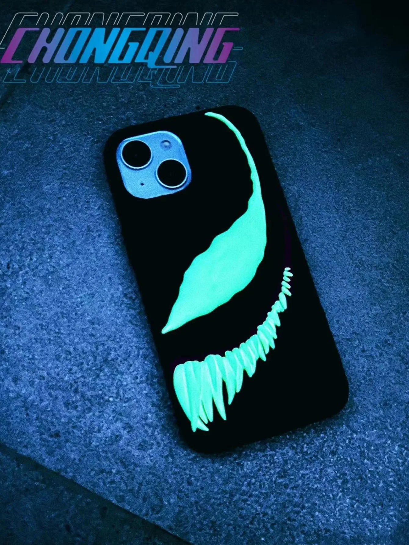 Nightglow Venom Stereoscopic Silicone Suitable For iPhone 15 Pro Max Phone Case 13 12 14 Pro Case