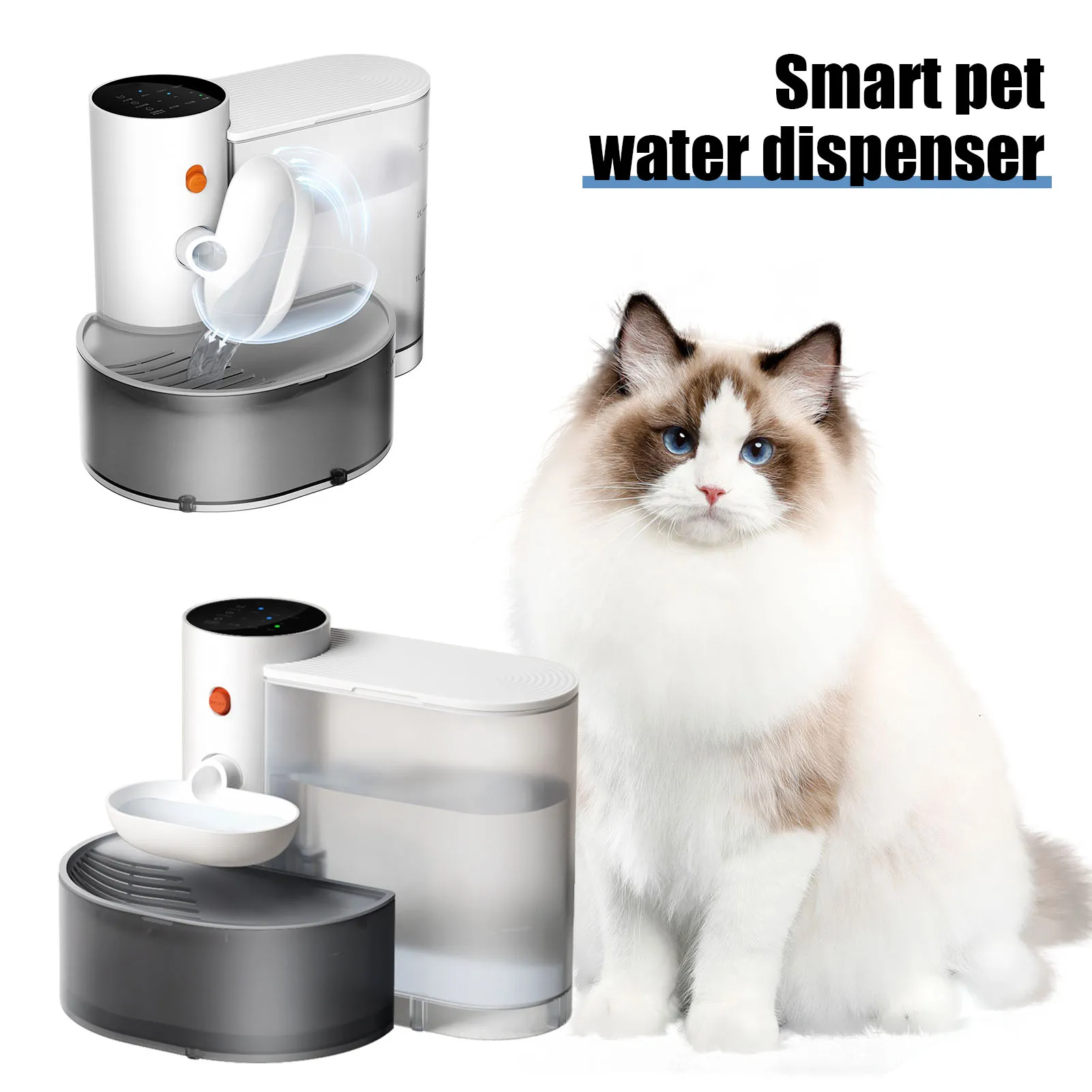 3000ml Smart Pet Water Fountain Automatic Cat Water Dispenser Quiet Flowing Water Feeder for Indoor Cats Dogs