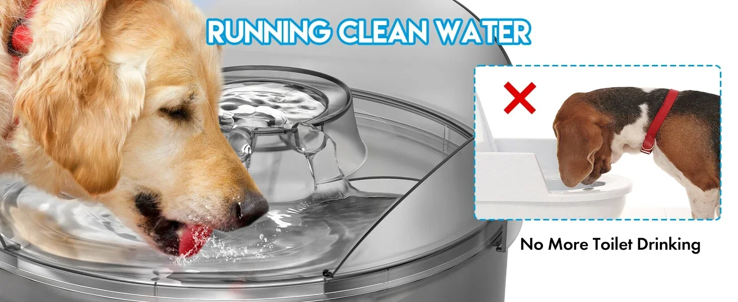 pet water fountain with splatter guard