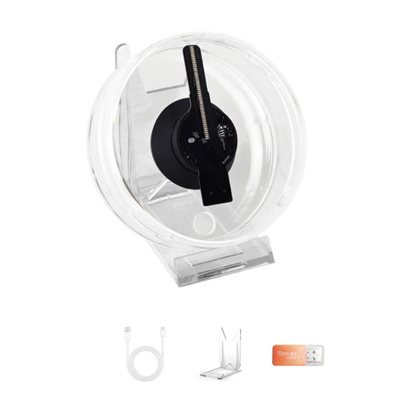 A15F-3D Hologram Fan LED Projector Advertising Lights With Audio Playback For Shop Bar Advertising Display Light