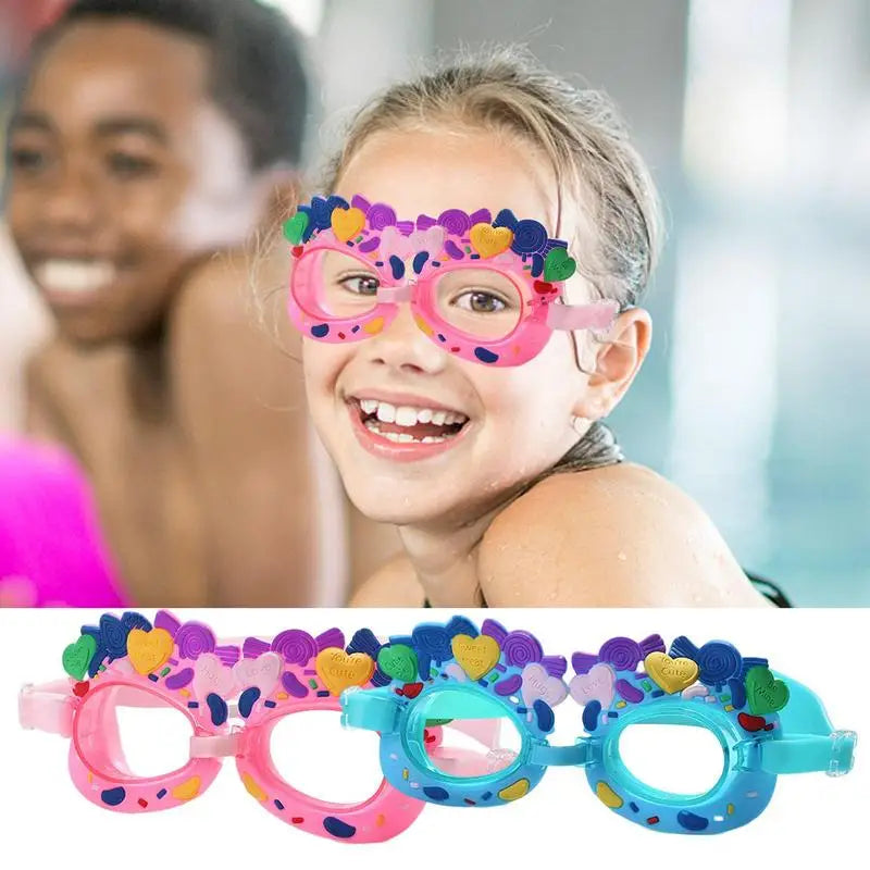 Swimming Goggles Anti-fog Waterproof Girl Cartoon Pool Glasses With Earplug For KIDS Children Sports Diving Eyewear