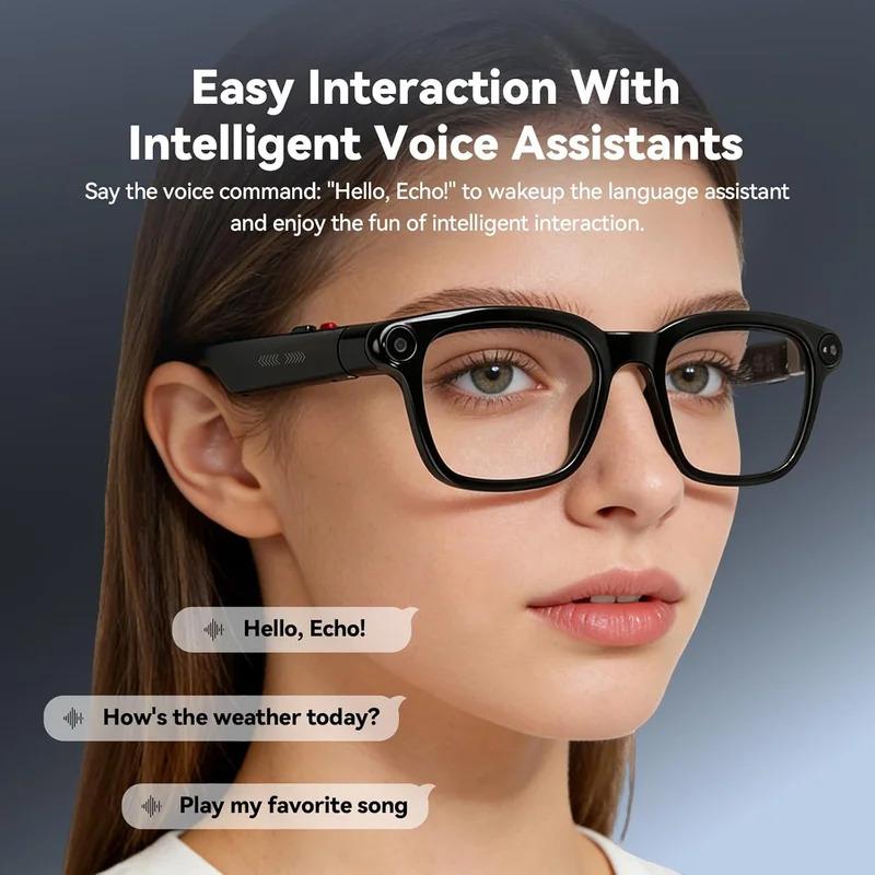 CoolWiz Smart Sports Glasses for Men – New Business Model, 8MP Camera, Anti-Shake, 100+ Language Translations via ChatGPT AI Assistant, POV Video Glasses, AI Glasses for Outdoor Sports and Daily Use - view 5