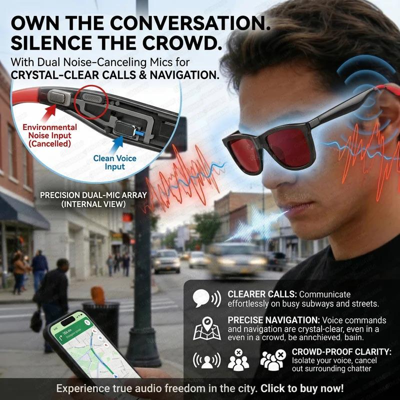 CoolWiz Smart Glasses, 4 Levels Electrochromic — New Business Style for Men, 164+ Translation Languages via ChatGPT, Black Sunglasses, Waterproof, suitable for outdoor sports and everyday use - view 5