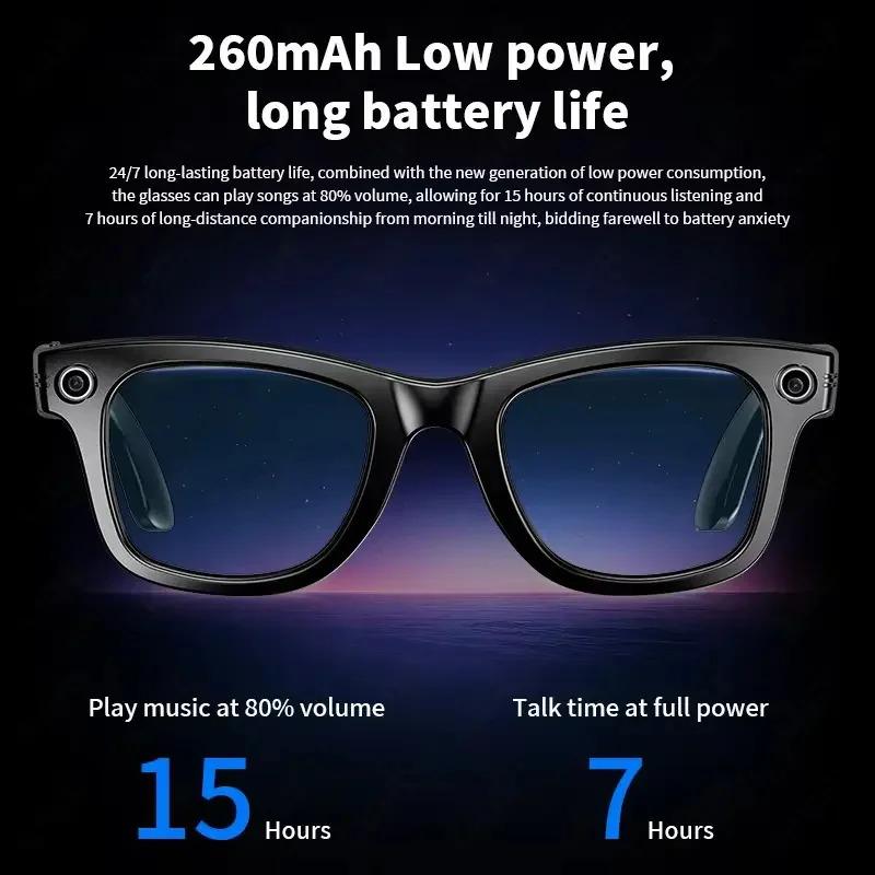 New CoolWiz Smart Glasses (4K Ultra HD) for learning and travel, featuring an 8MP AI camera that captures photos and records video, supports AI transmission and calls—ideal for outdoor sports and everyday use. - view 4