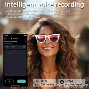New CoolWiz Smart Glasses (4K Ultra HD) for learning and travel, featuring an 8MP AI camera that captures photos and records video, supports AI transmission and calls—ideal for outdoor sports and everyday use. - view 6