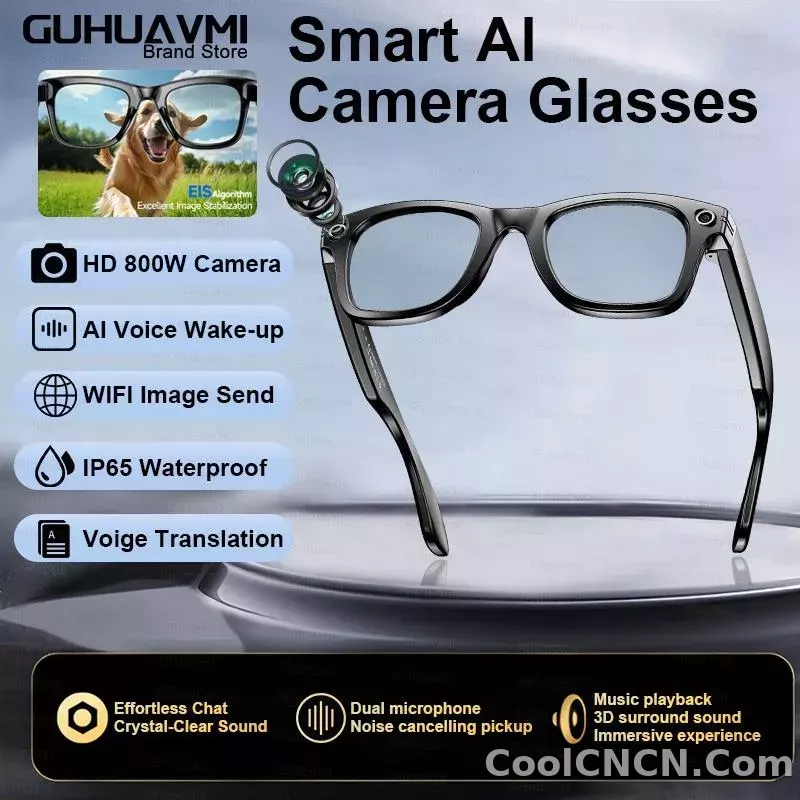 CoolWiz Camera HD Pixel 800W New 32GB Smart Glasses for Women — Photo Capture & Video Recording, AI Translation, Waterproof AI Glasses for Men, suitable for outdoor sports and daily use - detail