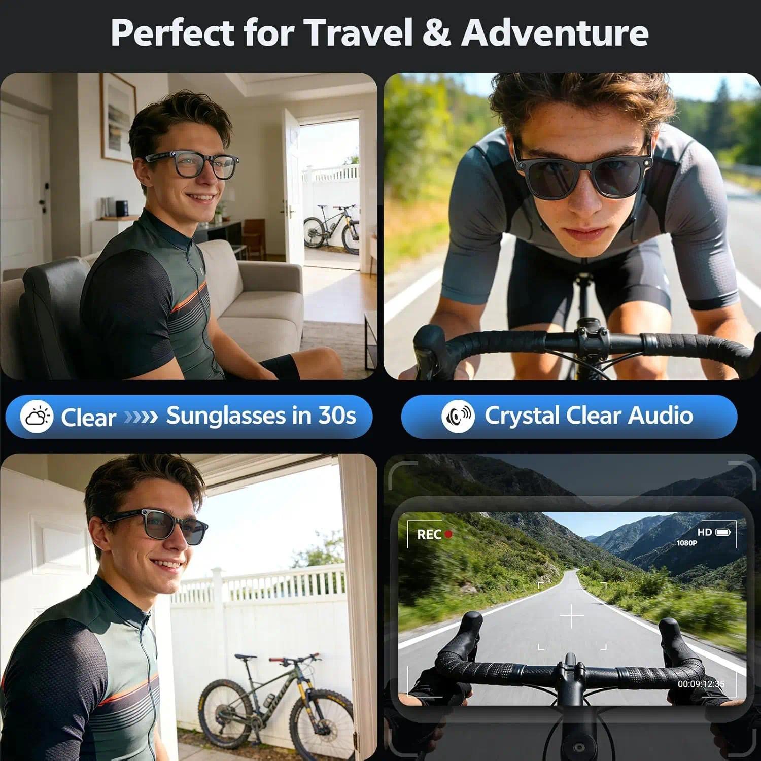 2026 New POV 800W Pixel 4K HD Trave Business Smart Glasses Men&Women 100+Language Translation 1080P Video Chatgpt Sunglasses IOS - view 3