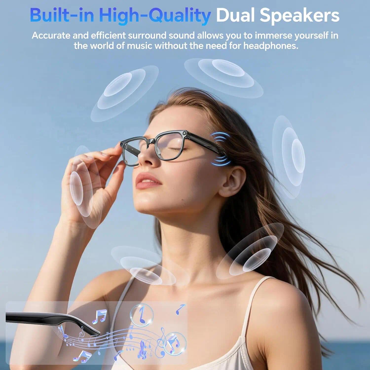2026 New 800W HD Pixel Smart Glasses Men Anti-shake Camera AI Language Translation Video Recording ChatGPT Music Call Sunglasses - view 5