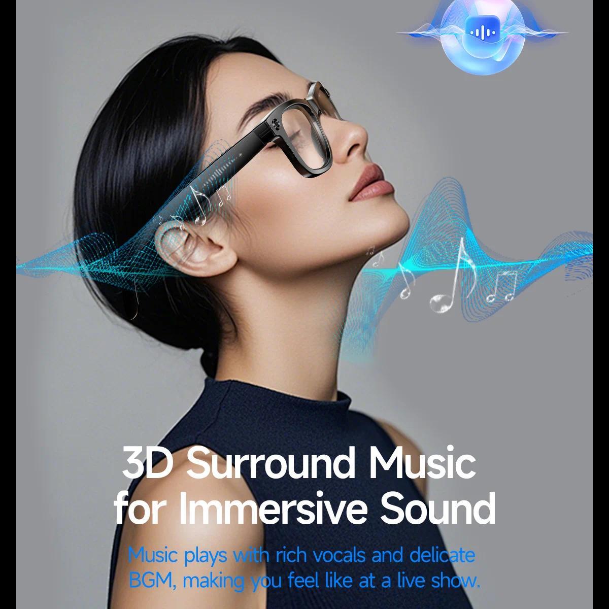 New Upgrade Smart Glasees With Camera Video Recording Languages Bluetooth Call Translation Voice Sunglasses - view 6