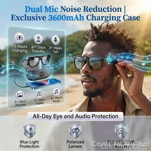 2026New 8MP 4K HD Camera AI Glasses Men 3600mAh Power Bank 32G Memory 160+ Translation Glasses Waterproof Smart Sunglasses Women - view 4