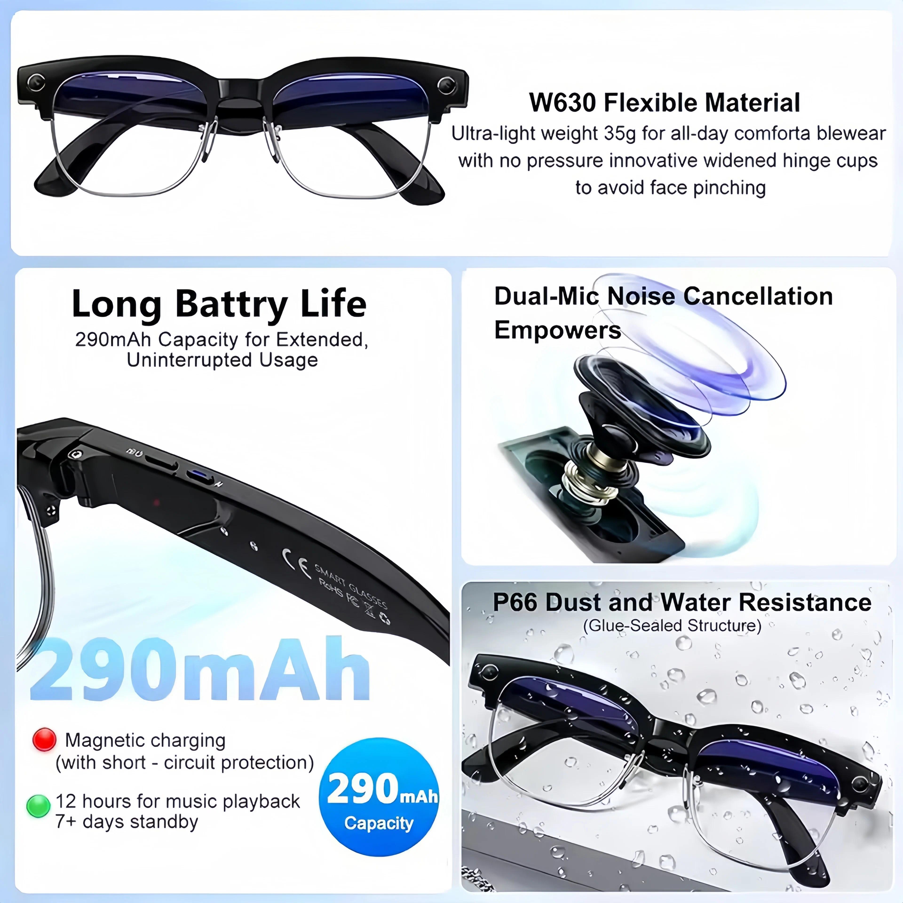 2026New AI Smart Glasses 120+Language Translation 800W Pixel Camera Video Music Player Call Business 8K Color Change Glasses Men - view 5