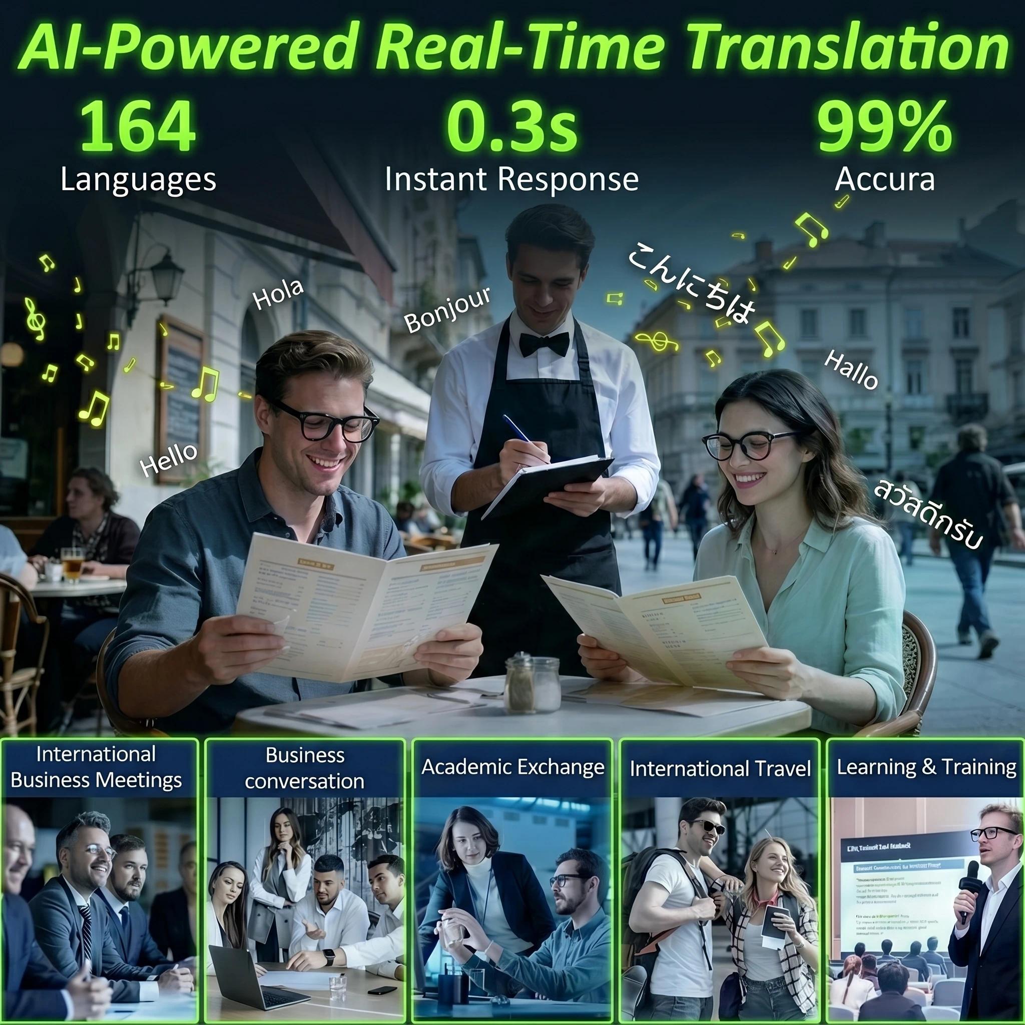 2026 AI Smart Glasses 1080P HD Camera Video Recorder Voice Translation Wireless Audio WiFi Sync Touch Eyewear for Travel Men Use - view 4