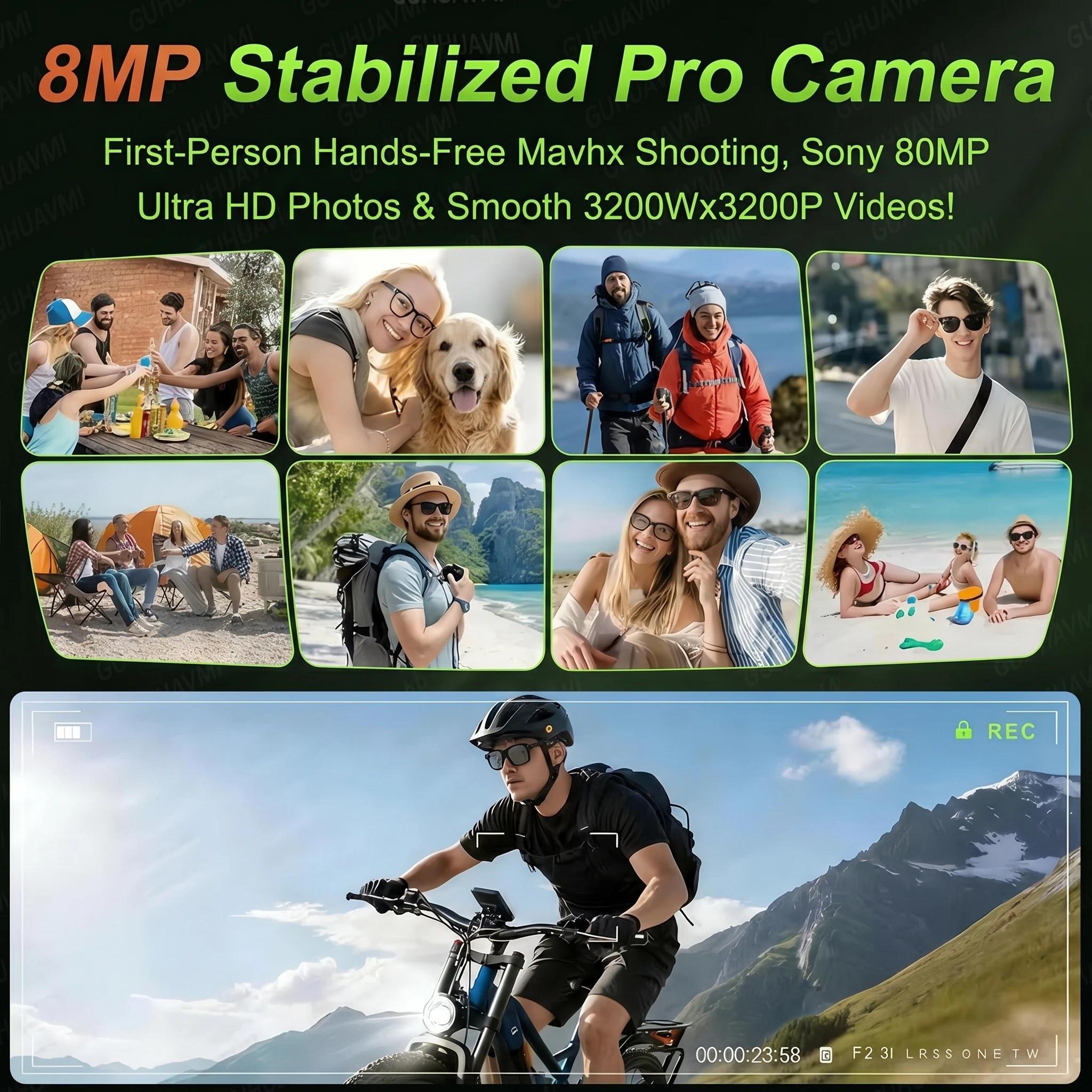 2026 AI Smart Glasses 1080P HD Camera Video Recorder Voice Translation Wireless Audio WiFi Sync Touch Eyewear for Travel Men Use - view 6