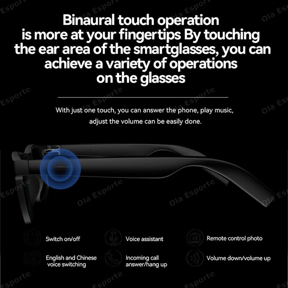 2026 Smart Glasses AI Voice Intelligent Bluetooth Call Music Playback Glasses Touch Headset UV Protection Sunglasses Man Women - view 7