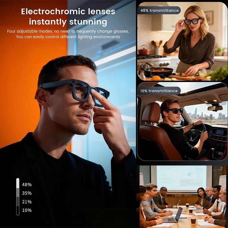 2026 New AI SmartGlasses 800W Camera Touch-sensitive AI Translation 320mah AI Photo Recognition 32 GB Storage Smart Sunglasses - view 5