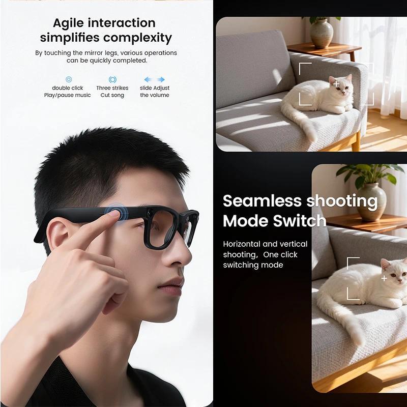 2026 New AI SmartGlasses 800W Camera Touch-sensitive AI Translation 320mah AI Photo Recognition 32 GB Storage Smart Sunglasses - view 7