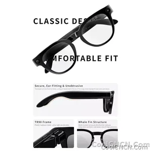 AI Smart Glasses 8MP HD Camera Video Recording AI Translation Voice Assistant TR90 Ultralight Bluetooth Call Music Smart Eyewear - view 4