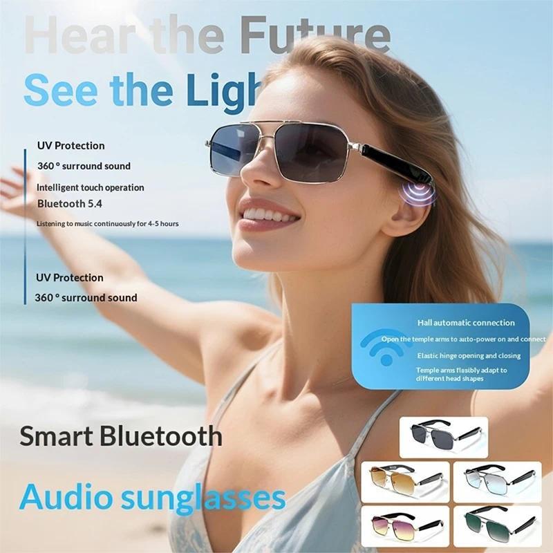Smart Glasses Real Time Translation Wireless Bluetooth Touch Call Sports For Men Music Smart Glasses With Translator - view 3