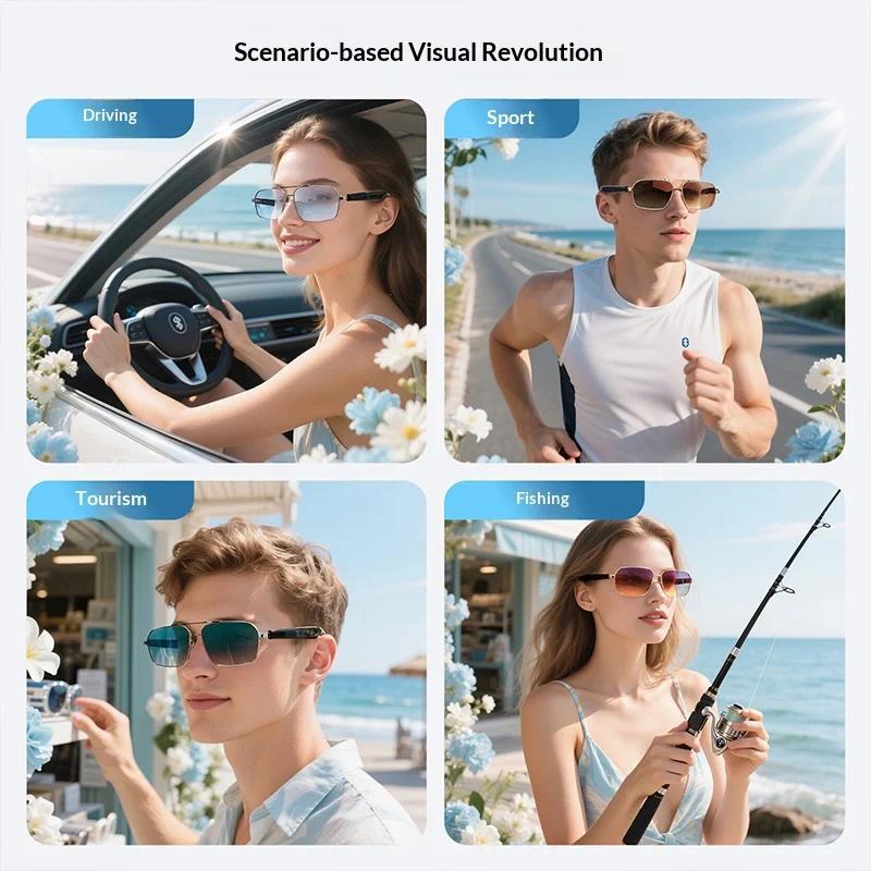 Smart Glasses Real Time Translation Wireless Bluetooth Touch Call Sports For Men Music Smart Glasses With Translator - view 6