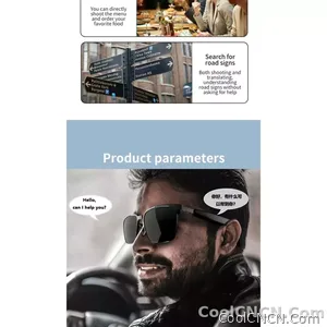 Smart Glasses SG20 Pro AI Intelligent Driver Sunglasses Touch Earphone with 144 Languages Online Translation for Men Women - view 4