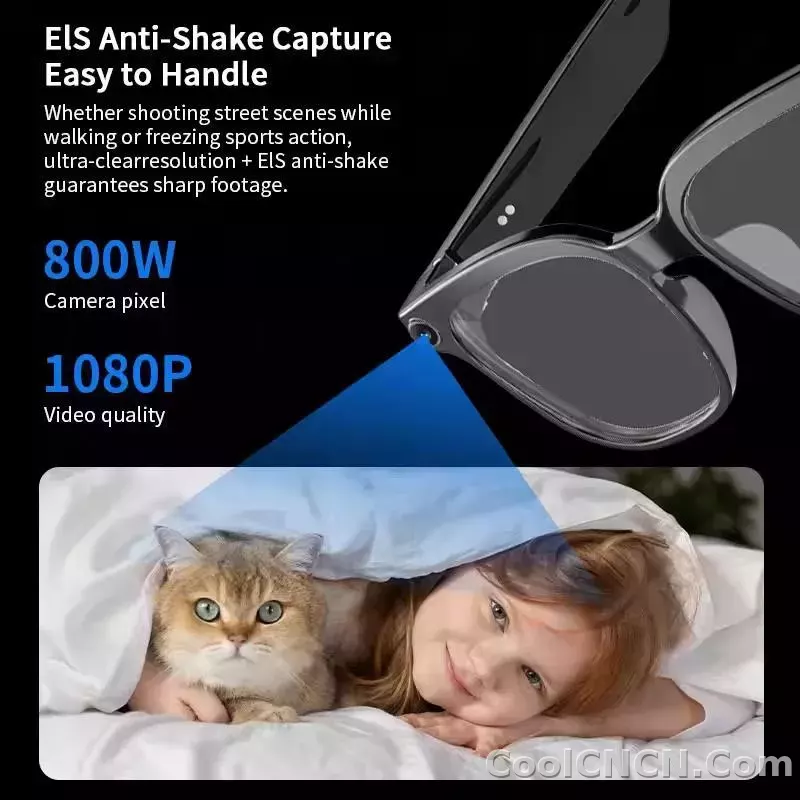 2026 Smart AI Glasses Men New 4K HD 800W pixel Camera 32GB Memory 120+ Translation ChatGPT Music Shoot Photos &Video Sunglasses - detail