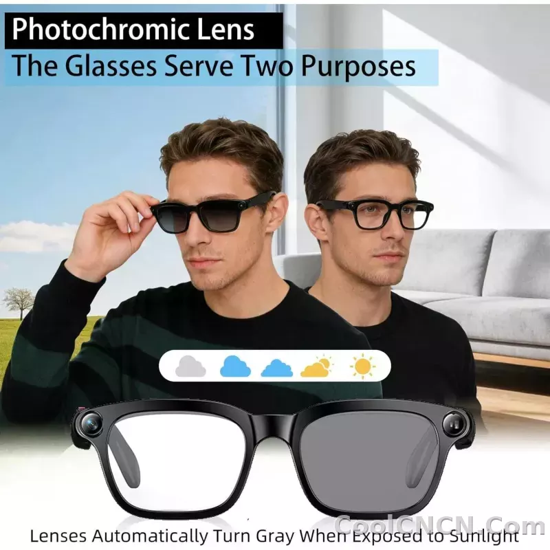 2026New POVSmart Glasses with 800W 4K HD Camera Wireless Audio Sunglasses Men Photos&Video AI Translation ChatGPT Glasses Women - detail