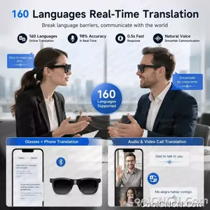 2026 New Touch Color Change Smart Glasses 100+Translation Voice Wake-Up Dual Mic Noise Reduction Bluetooth Music Audio Sunglasse - view 5