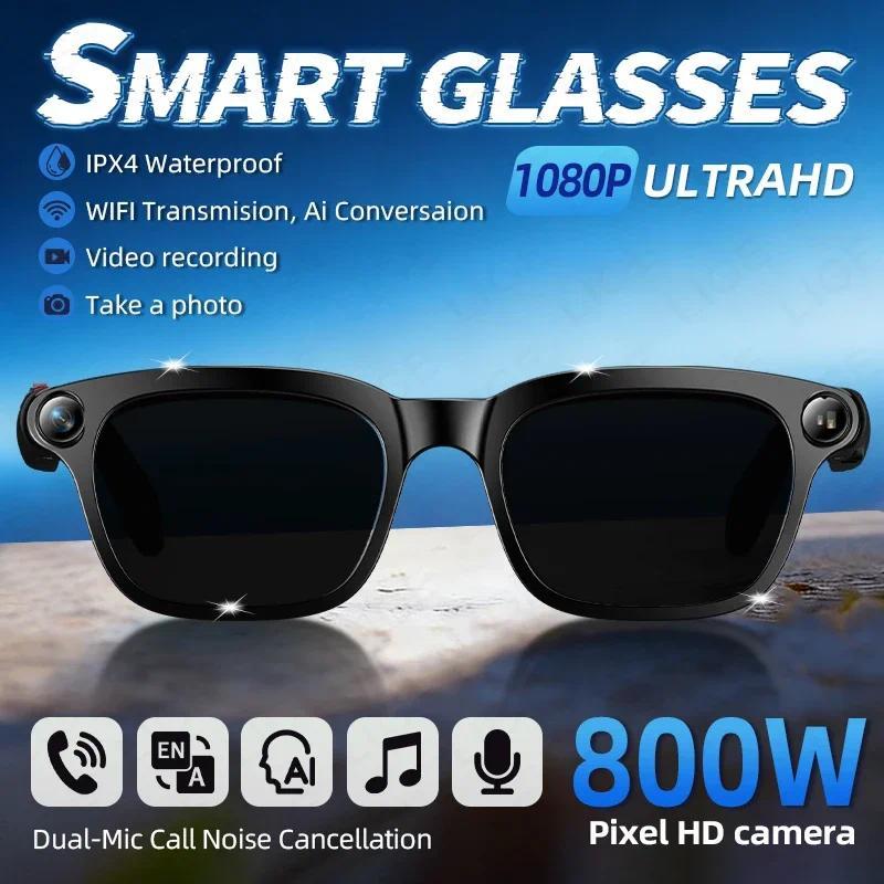 2026 New AI Smart Sunglasses 8MP HD Camera Glasses 1080P Video Recording Translation Call Waterproof Bluetooth Eyewear Men Women