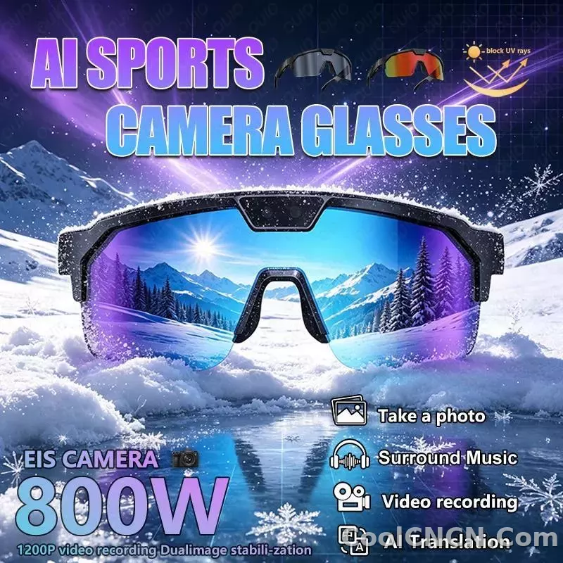 2026 Smart Cycling Glasses Sun Protection Listening to Music Taking Photo and Video AI Translation Voice Assistant Smart Glasses