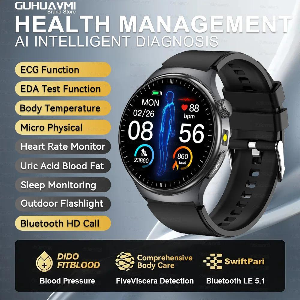 CoolWiz New Healthcare-Grade Smartwatch — Health Monitoring (Uric Acid, Lipids), ECG + PPG, Temperature, BMI, Bluetooth Calls, iOS Health smartwatch for outdoor sports and everyday use - gallery