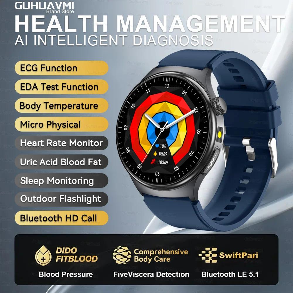 CoolWiz New Healthcare-Grade Smartwatch — Health Monitoring (Uric Acid, Lipids), ECG + PPG, Temperature, BMI, Bluetooth Calls, iOS Health smartwatch for outdoor sports and everyday use - gallery