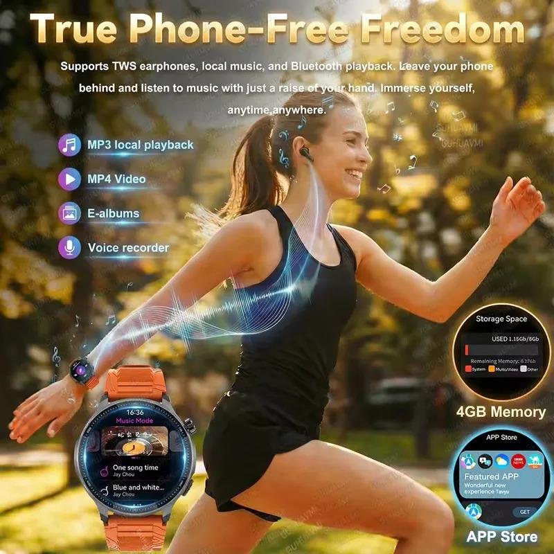 CoolWiz Smartwatch with built-in GPS, offline maps, 4GB memory, 3ATM water resistance, 500mAh battery, compass, call making, sports swimming band for outdoor activities and everyday use - gallery