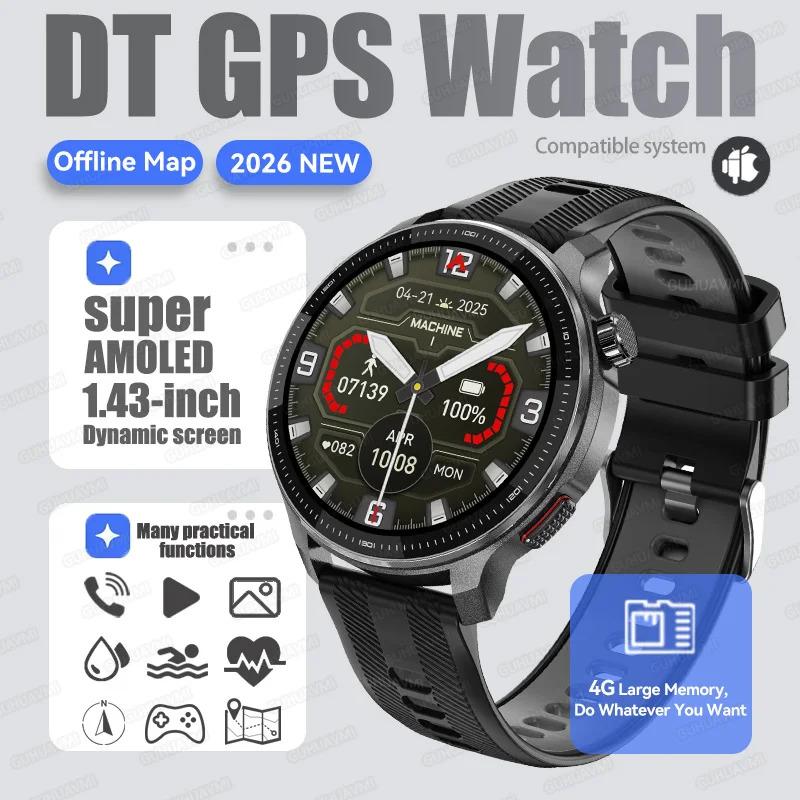 CoolWiz Smartwatch with built-in GPS, offline maps, 4GB memory, 3ATM water resistance, 500mAh battery, compass, call making, sports swimming band for outdoor activities and everyday use - gallery