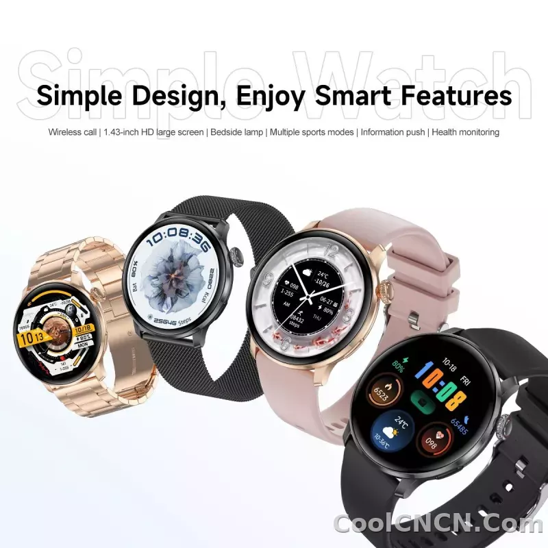 CoolWiz New Women’s Smart Watch, 1.43″ AMOLED HD Screen, GPS, Heart Rate Monitor, Bluetooth Calling, Waterproof, Outdoor Smart Watch for Women, Suitable for Sports, Outdoor Activities, and Daily Use - detail
