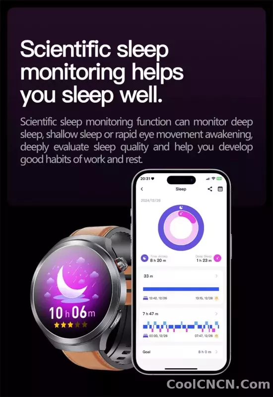 CoolWiz Smart Watch for Body Composition, Blood Pressure, NFC ECG + PPG, Body Temperature, Uric Acid, Lipids, Call Function; Waterproof Smart Watch for Men, suitable for outdoor sports and daily use - detail