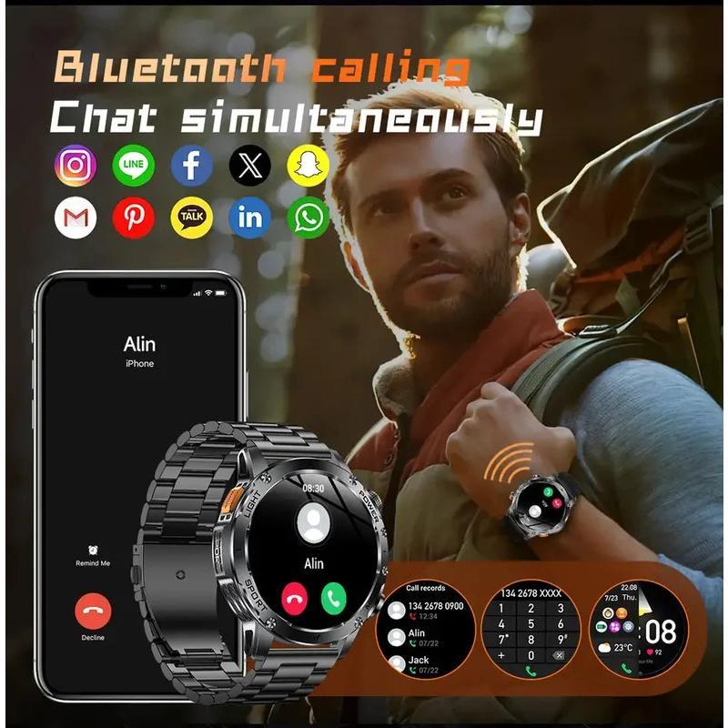CoolWiz Original T Rex 3 Ultra Military GPS smartwatch with trajectory tracking and compass, 1000 mAh battery, 5 ATM water resistance; smart sports watch for men and women, suitable for outdoor sports and everyday use
