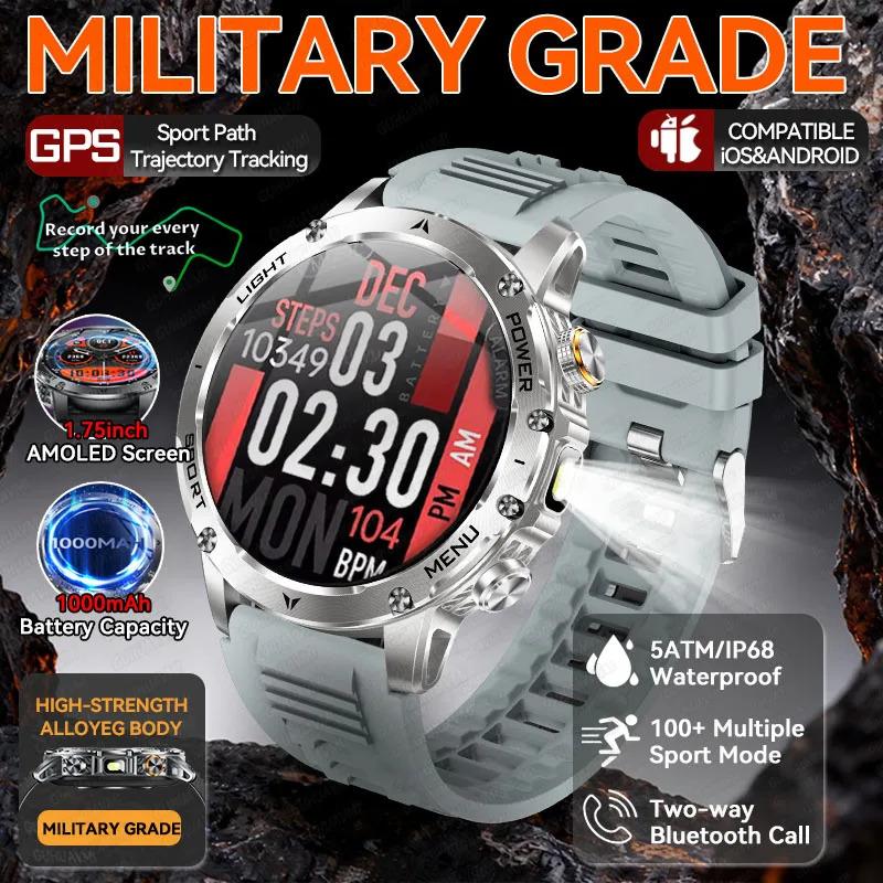 CoolWiz Original T Rex 3 Ultra Military GPS smartwatch with trajectory tracking and compass, 1000 mAh battery, 5 ATM water resistance; smart sports watch for men and women, suitable for outdoor sports and everyday use - gallery
