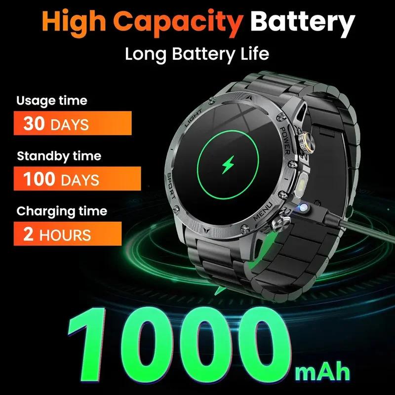 CoolWiz Original T Rex 3 Ultra Military GPS smartwatch with trajectory tracking and compass, 1000 mAh battery, 5 ATM water resistance; smart sports watch for men and women, suitable for outdoor sports and everyday use - gallery