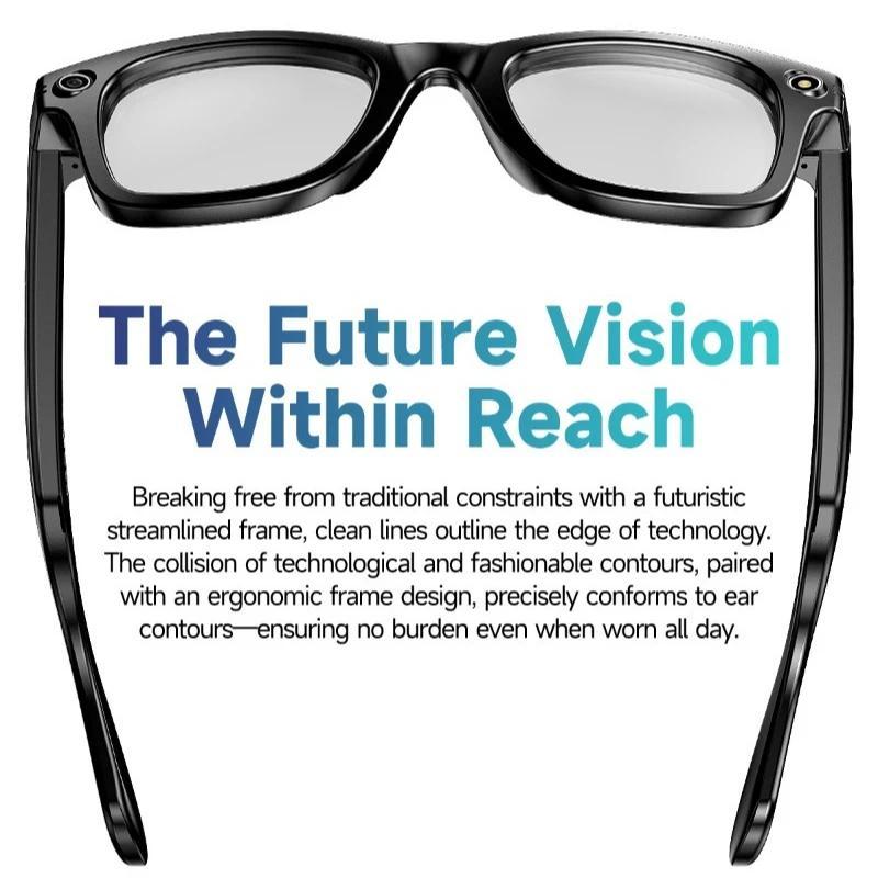 AI Camera Smart AI Translation Glasses 32 Million Pixels Sunglasses Wi-Fi Transfer Noise Reduction HD Photo and Video Anti-shake Bluetooth Dustproof Magnetic Memory Wearable Anti-Blue Light