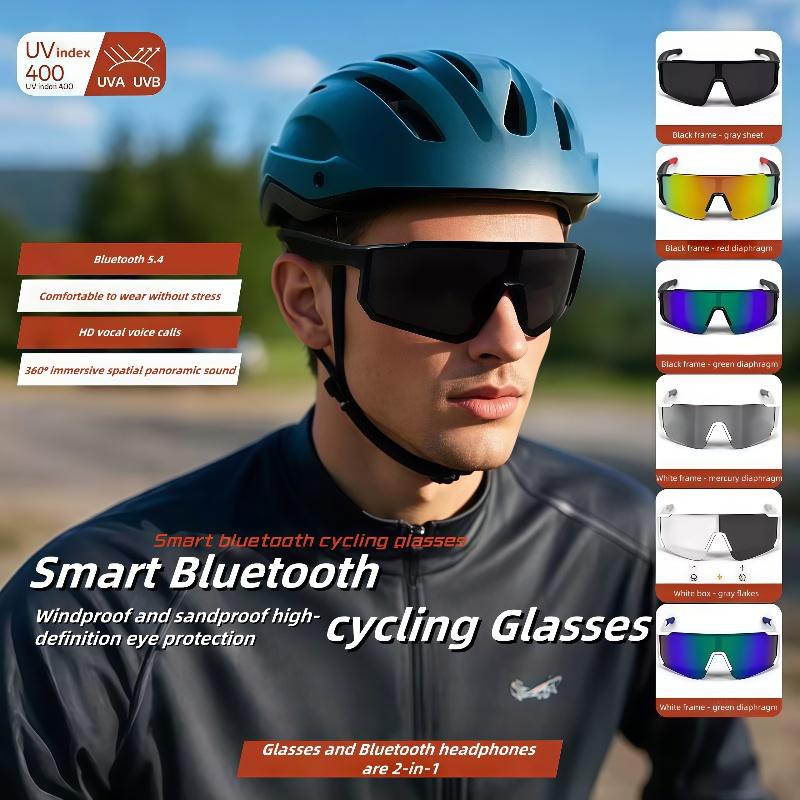 QY-Pro1 Bluetooth Smart Glasses AI Intelligent Translation Sunglasses Voice Remote Control  Eyewear Waterproof sports spectacles Automatic Button Magnetic Wearable Black-Yellow Orange